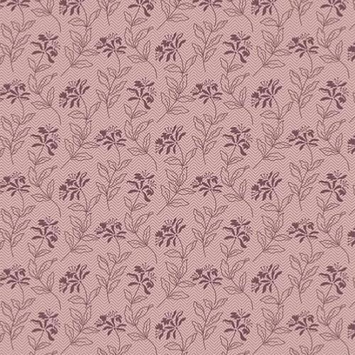 Tissu Makower Edyta Sitar - Bed Of Roses - Sage Lilac