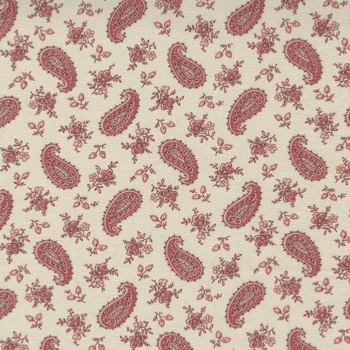  Tissu Moda French General La Vie Boheme - French Red