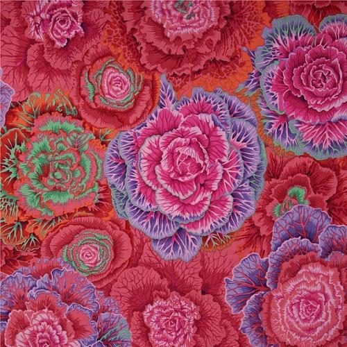 Tissu Kaffe Fassett Rouge - Brassica - PJ051 Red