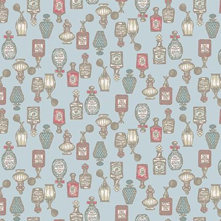 Tissu shabby- Collection Mary Rose- Tissu Patchwork Parfum Bleu