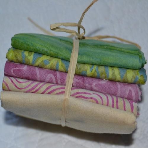 Tissu Patchwork Promo – Lot de 5 coupons Batik Pastels