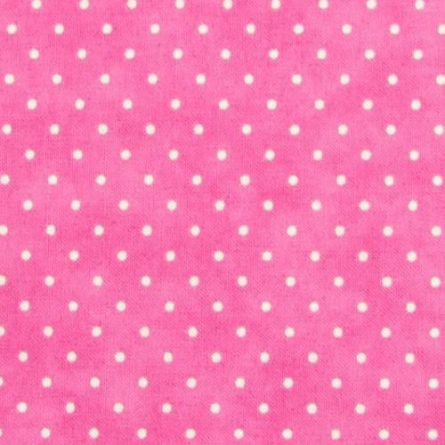 Tissu patchwork MODA petits pois sur fond rose