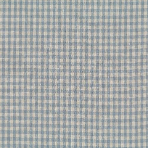 Tissu Lin - Petits Carreaux Bleus - Collection Shabby Chic