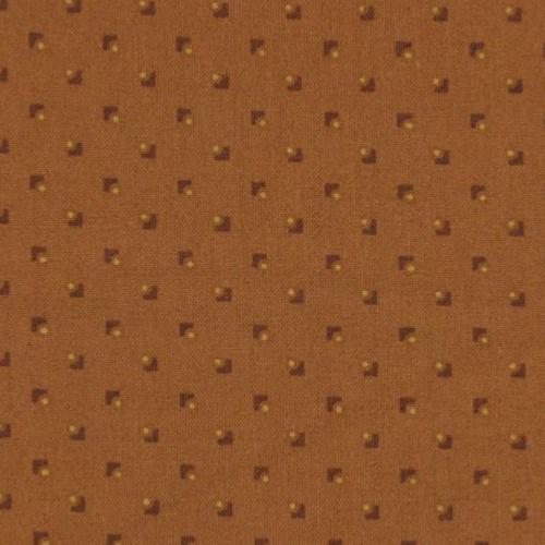 Tissu Makower Trinkets Corners Marron - Tons sur tons