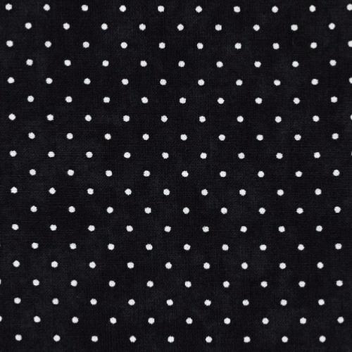 Tissu patchwork MODA petits pois blancs sur fond noir