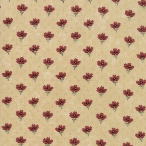 Tissu Moda Kensas Troubles Petits coquelicots sur fond beige -  On Meadowlark Pond