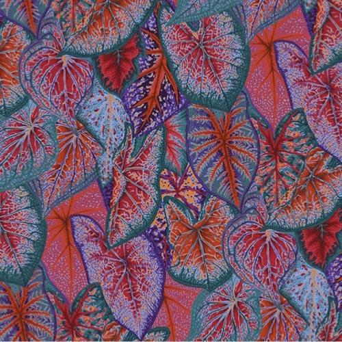 Tissu Kaffe Fassett - Caladium - PJ108 Red