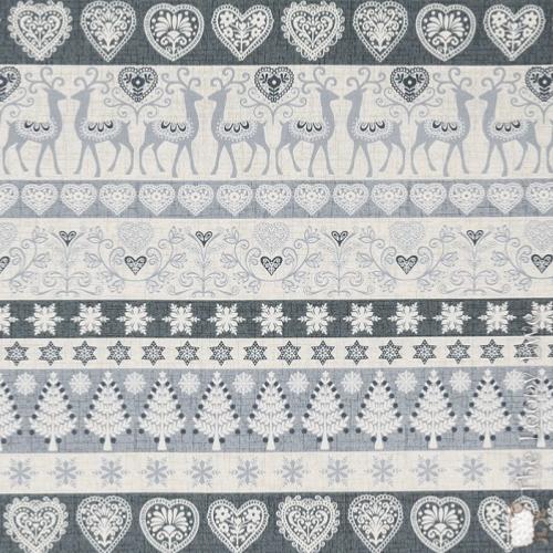 Tissu patchwork Makower - Bandes Gris bleuté Scandi III
