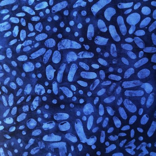  Tissu Patchwork Batik bleu Foncé