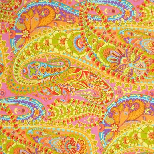 Tissu Kaffe Fassett  Paisley Jungle  - GP60 Lime