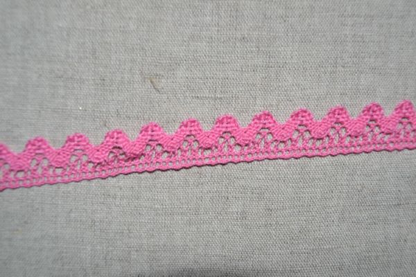 dentelle coton coloris rose au metre
