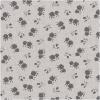 Tissu Lin - Petites fleurs Grises - Collection Shabby Chic