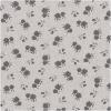 Tissu Lin - Petites fleurs Grises - Collection Shabby Chic