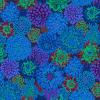 Tissu Kaffe Fassett -Dancing Dahlias - PJ101 blue