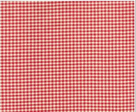 Tissu patchwork STOF country petits carreaux rouge et écru