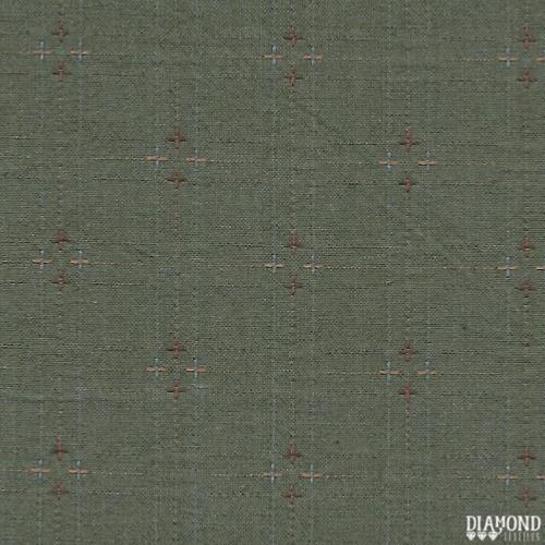 Tissu Japonais Tissé bronze  - Petites croix marron