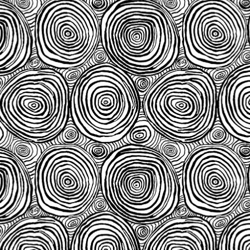 Tissu Kaffe Fassett BM070 - Onion Rings Black