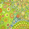Tissu Kaffe Fassett vert - Millefiore green - GP92 
