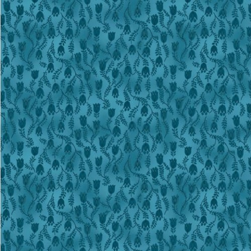 Tissu Patchwork Stof Turquoise foncé faux unis - Basic Twist