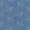 Tissu Moda Crystal Lake - Tissu Patchwork ramages blancs fond bleu