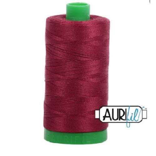  Grosse Bobine de fil AURIFIL ROUGE  FONCE spécial patchwork main et machine