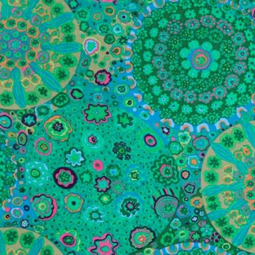 Tissu Kaffe Fassett vert - Millefiore Jade - GP92 