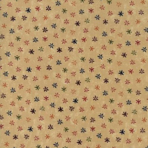 Tissu Moda Imprimé Tous petits motifs colorés sur fond beige