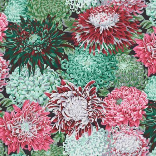 Tissu Kaffe Fassett - Japanese Chrysantemes - PJ041 Blush