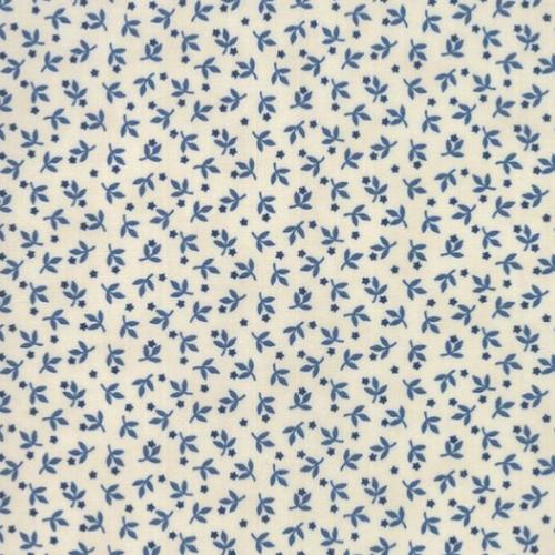  Tissu Moda Crystal Lake - Tissu Patchwork petites feuilles bleues