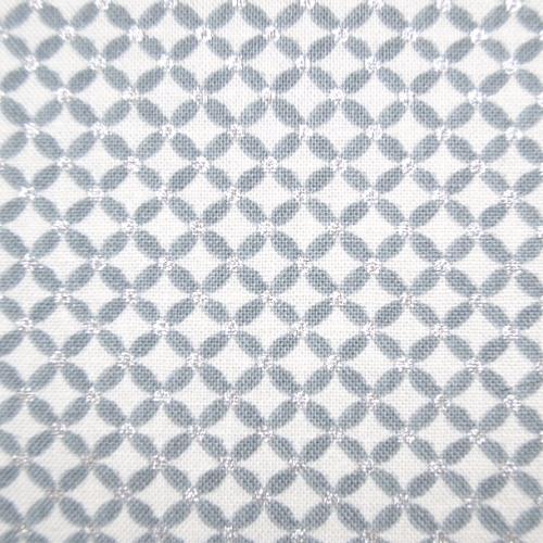 Tissu patchwork Noël gris et blanc petits points argentés - SOLDES