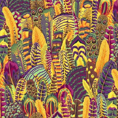 Tissu Kaffe Fassett - Feathers - PJ055 Gold