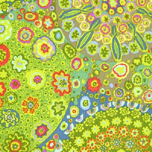 Tissu Kaffe Fassett vert - Millefiore green - GP92 