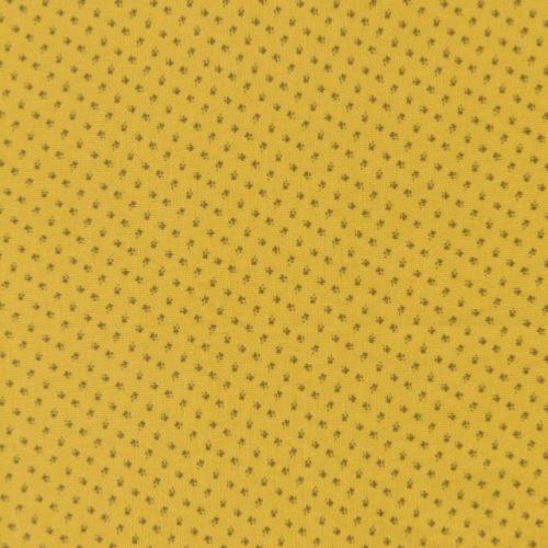 Tissu Moda Garden Gatherings - petits motifs noisette sur fond jaune 