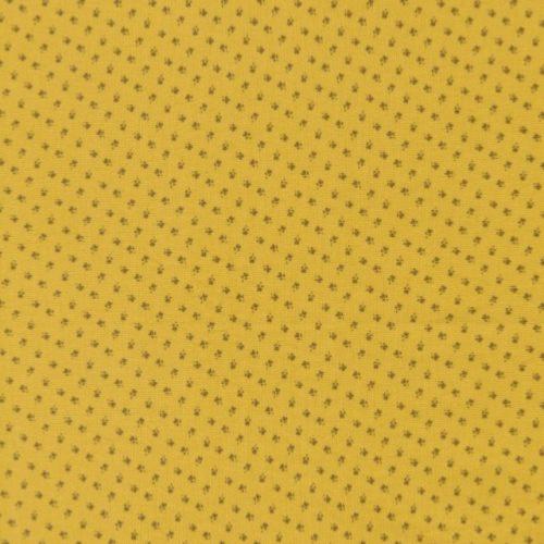 Tissu Moda Garden Gatherings - petits motifs noisette sur fond jaune
