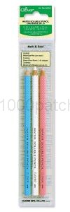 lot de 3 crayons effacable à l'eau CLOVER pour le patchwork