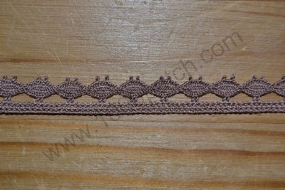 dentelle coton coloris taupe au metre