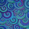 Tissu Kaffe Fassett Bleu - Curly Baskets - PJ066 Cobalt