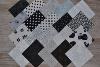 Lot de 20 Coupons de Tissus Patchwork Noir et Blancs - Charm Pack