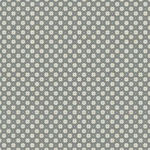 Tissu patchwork Makower Gris Scandi - Petits motifs étoilés gris foncé