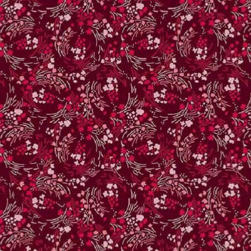 Tissu Patchwork Stof brindilles bordeaux - Filippa's line