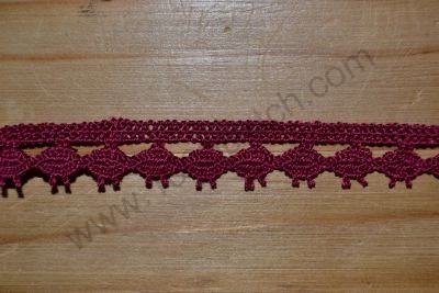 dentelle coton coloris bordeaux au metre