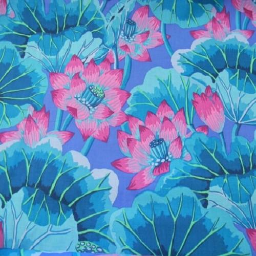 Tissu Kaffe Fassett - Lake Blossoms - GP93 Blue