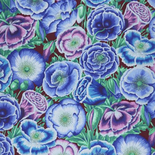 Tissu Kaffe Fassett - Poppy - PJ095 BLUE