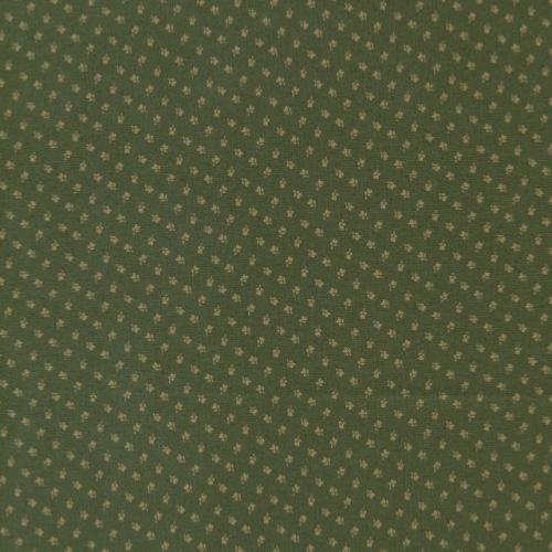 Tissu Moda Garden Gatherings - petits motifs crème sur fond vert