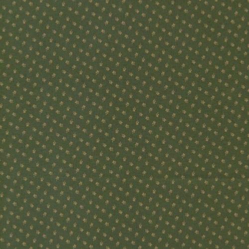 Tissu Moda Garden Gatherings - petits motifs crème sur fond vert