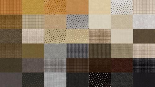 Lot de 42 Coupons de Tissus Patchwork Flanelle - Layer Cake