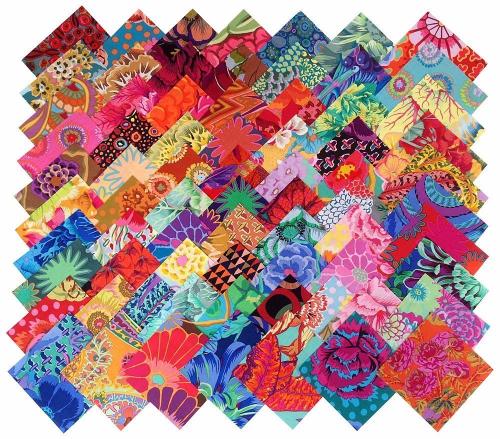 lot de 60 coupons kaffe fassett 10x10cm