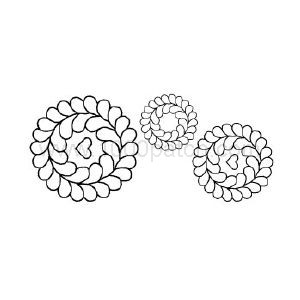  stencil 3  motifs rosaces pour centre de bloc