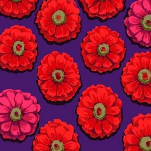 Tissu Kaffe Fassett violet - Zinnia Purple