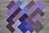 Lot de 20 Coupons de Tissus Patchwork Violet -Parme - Charm Pack